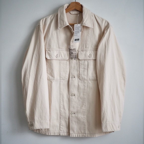Lemaire denim soft cotton Uniqlo premium shirt jacket - Picture 1 of 6